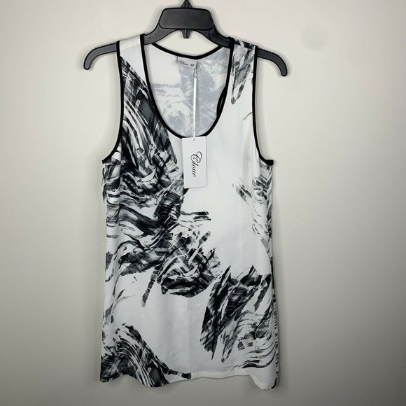 NWT Glove Womens 6P Petite Black/White Sleeveless Dress - Picture 1 of 5
